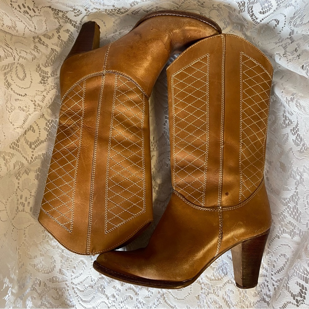 Vintage Western Leather Boots